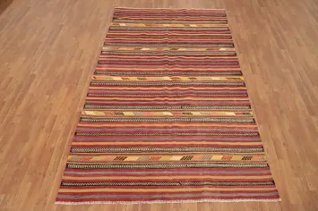 Vegetable Dye Kilim Turkish Area Rug 5x9