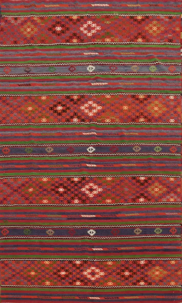 Handwoven Kilim Area Rug 6x10 for a Cozy Boho Ambience