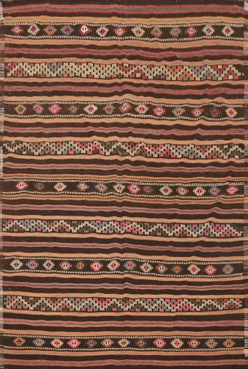 Vegetable Dye Kilim Area Rug 7x9