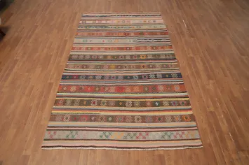 Vegetable Dye Kilim Turkish Area Rug 5x9