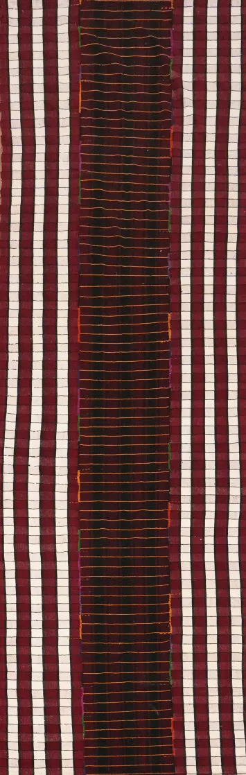 Elegant Striped Wool Kilim Runner Rug 4x16