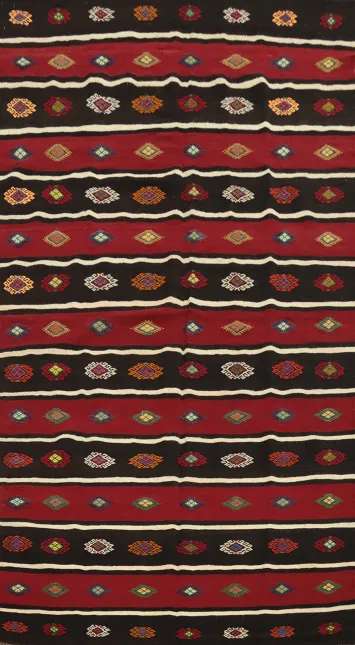 Vegetable Dye Kilim Turkish Area Rug 6x10