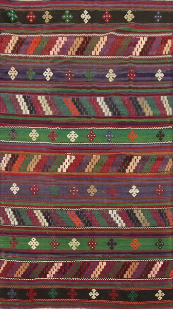 Tribal Kilim Vegetable Dye Area Rug 6x10