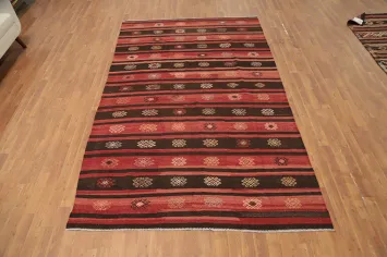 Vegetable Dye Kilim Turkish Area Rug 6x10