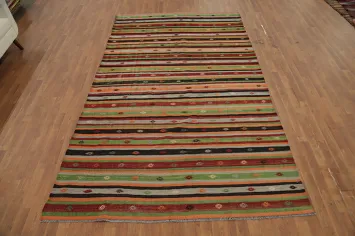 Vegetable Dye Kilim Turkish Area Rug 6x11