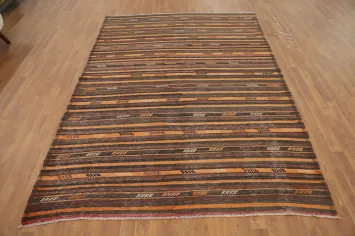 Vegetable Dye Kilim Turkish Area Rug 6x9