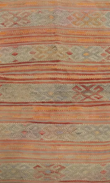 Vegetable Dye Kilim Turkish Rug 4x7