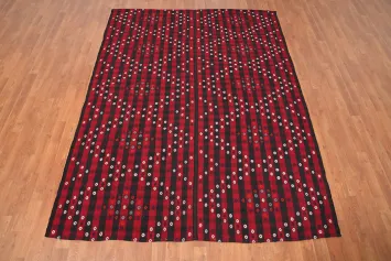 Vegetable Dye Kilim Geometric Area Rug 6x8