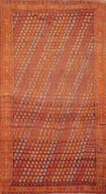 Vegetable Dye Kilim Turkish Area Rug 6x10