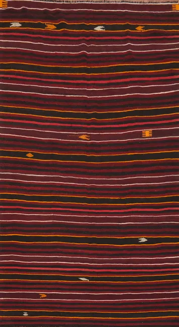 Vegetable Dye Kilim Wool Area Rug 7x11