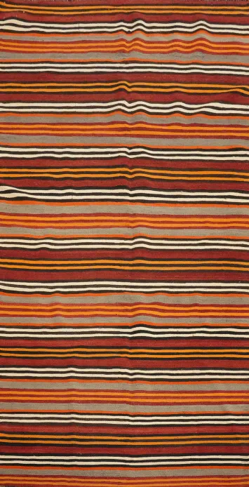 Colorful Striped Kilim Area Rug 5x10 for a Vibrant Living Room Statement