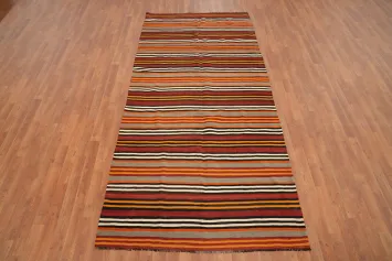 Colorful Striped Kilim Area Rug 5x10 for a Vibrant Living Room Statement