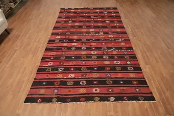 Vegetable Dye Kilim Turkish Area Rug 7x12