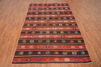 Vegetable Dye Kilim Turkish Area Rug 6x10