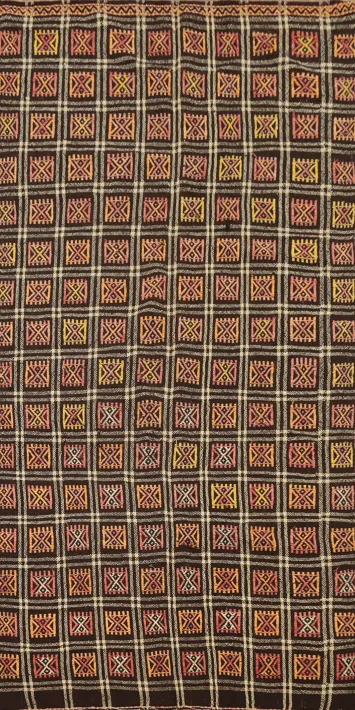 Vegetable Dye Kilim Turkish Runner Rug 4x9