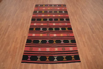 Vegetable Dye Kilim Turkish Area Rug 5x9