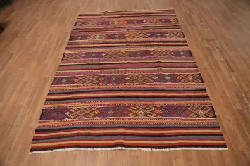 Vegetable Dye Kilim Turkish Area Rug 6x8