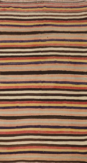 Vegetable Dye Kilim Turkish Area Rug 5x8