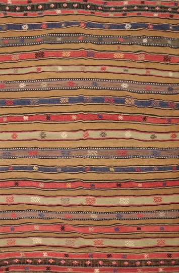 Vegetable Dye Kilim Turkish Rug 5x7