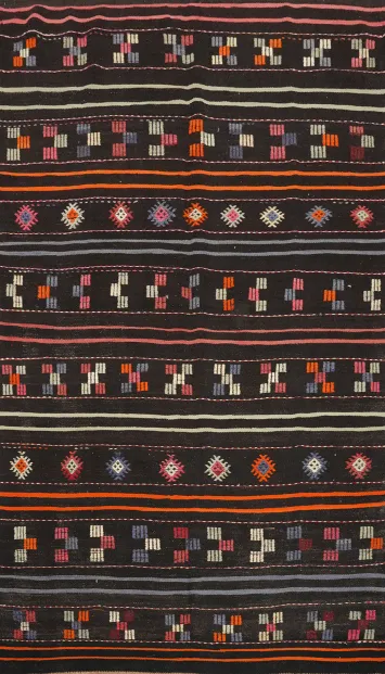 Vegetable Dye Kilim Turkish Area Rug 6x10