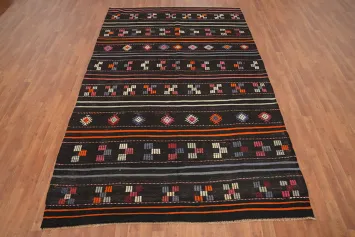 Vegetable Dye Kilim Turkish Area Rug 6x10