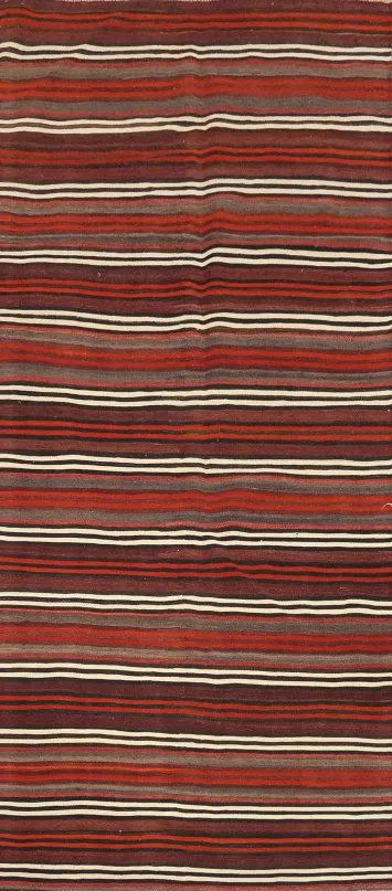 Vegetable Dye Kilim Turkish Runner Rug 4x11