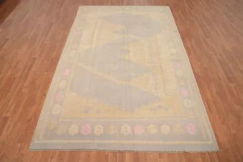 Vegetable Dye Geometric Kilim Handwoven Area Rug 6x10