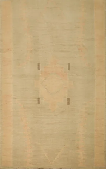 Vegetable Dye Geometric Kilim Flat Weave Area Rug 7x10