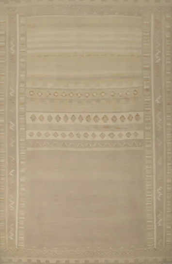 Vegetable Dye Geometric Kilim Flat Weave Area Rug 10x13