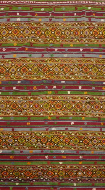 Vegetable Dye Kilim Turkish Area Rug 5x9