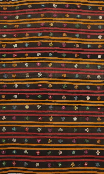 Vegetable Dye Kilim Turkish Area Rug 6x10