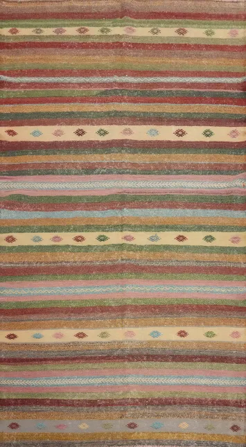 Vegetable Dye Kilim Turkish Area Rug 5x9