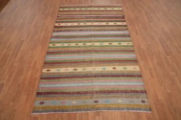 Vegetable Dye Kilim Turkish Area Rug 5x9