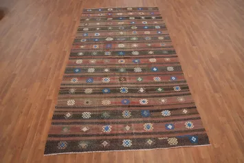 Vegetable Dye Kilim Turkish Area Rug 6x11