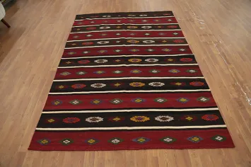 Vegetable Dye Kilim Turkish Area Rug 6x8