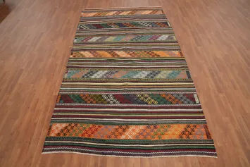 Flat Weave Kilim Vegetable Dye Area Rug 6x11