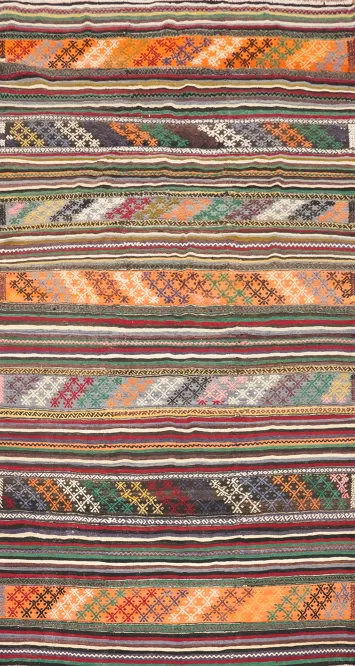 Vegetable Dye Kilim Turkish Area Rug 6x10