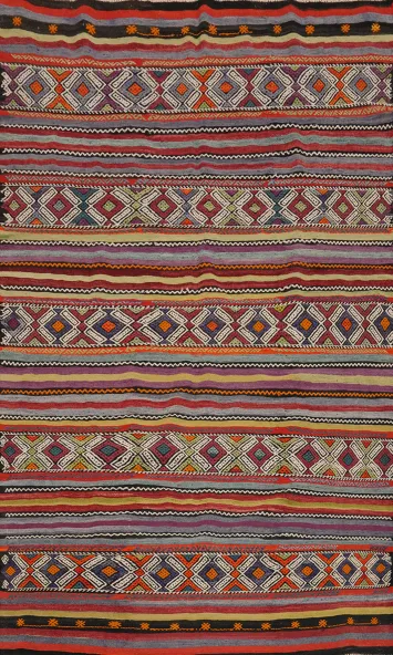 Vegetable Dye Kilim Turkish Area Rug 6x8