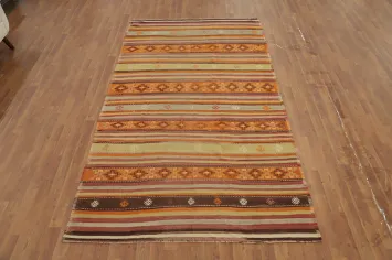 Vegetable Dye Kilim Turkish Area Rug 5x10
