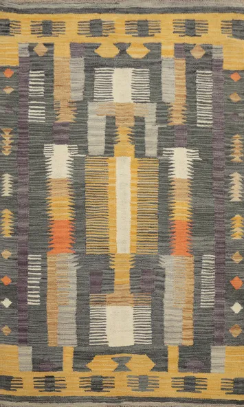Vegetable Dye Tribal Wool Kilim Handwoven Rug 3x5