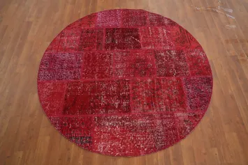 Unique Red Round Area Rug 5x5 Elevate Your Home with Bold Patterns