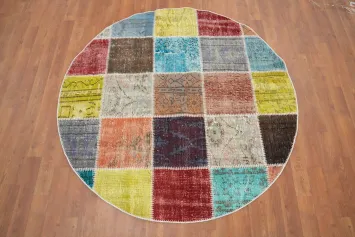 Stylish Patchwork Round Area Rug 5x5 to Add Vibrancy to Rooms