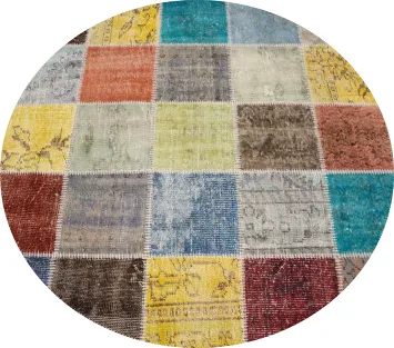Chic Round Patchwork Round Area Rug 5x5 for a Modern Bohemian Look