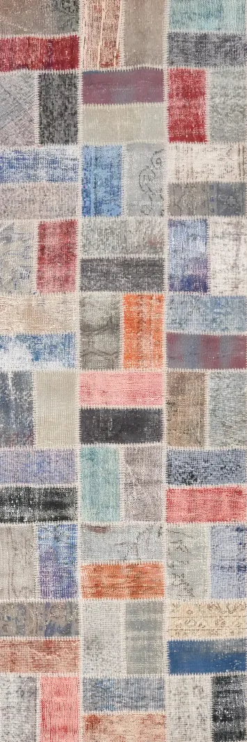 Handcrafted Patchwork Patchwork Runner Rug 3x10 A Symphony of Colors