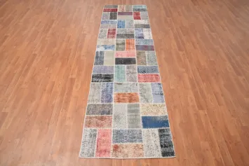Handcrafted Patchwork Patchwork Runner Rug 3x10 A Symphony of Colors