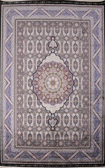 Traditional Qum Turkish Area Rug 8x11
