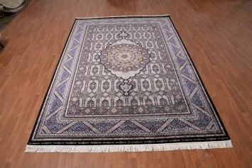 Traditional Qum Turkish Area Rug 8x11