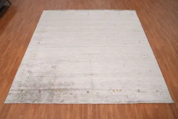 Luxurious Plain Design Gabbeh Area Rug 10x10 for Chic Living Spaces