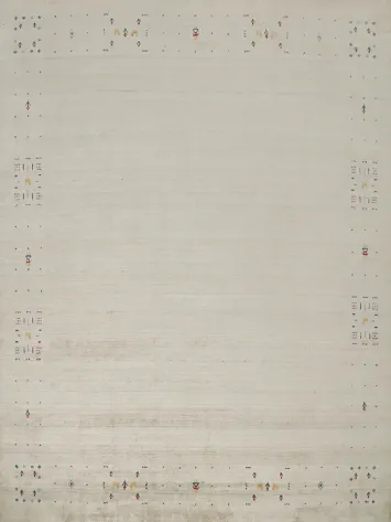 Elegant Square Gabbeh Area Rug 10x10 with Subtle Accent Details
