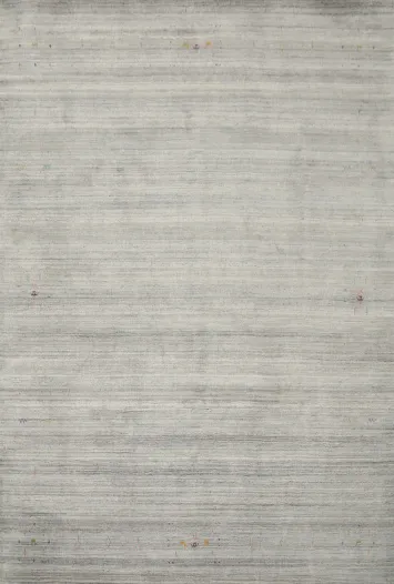 Elegant Gray Gabbeh Area Rug 8x10 with Subtle Tribal Details